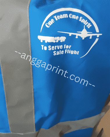 Sablon Rompi Safety Custom, Reflective, Standar K3, untuk Proyek & Event