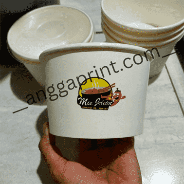 Sablon Paper Bowl Custom Food Grade, Aman Makanan Panas (2)