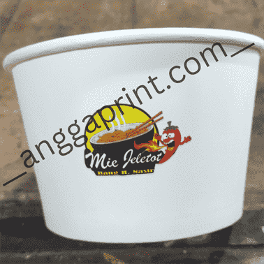 Sablon Paper Bowl Custom Food Grade, Aman Makanan Panas (3)